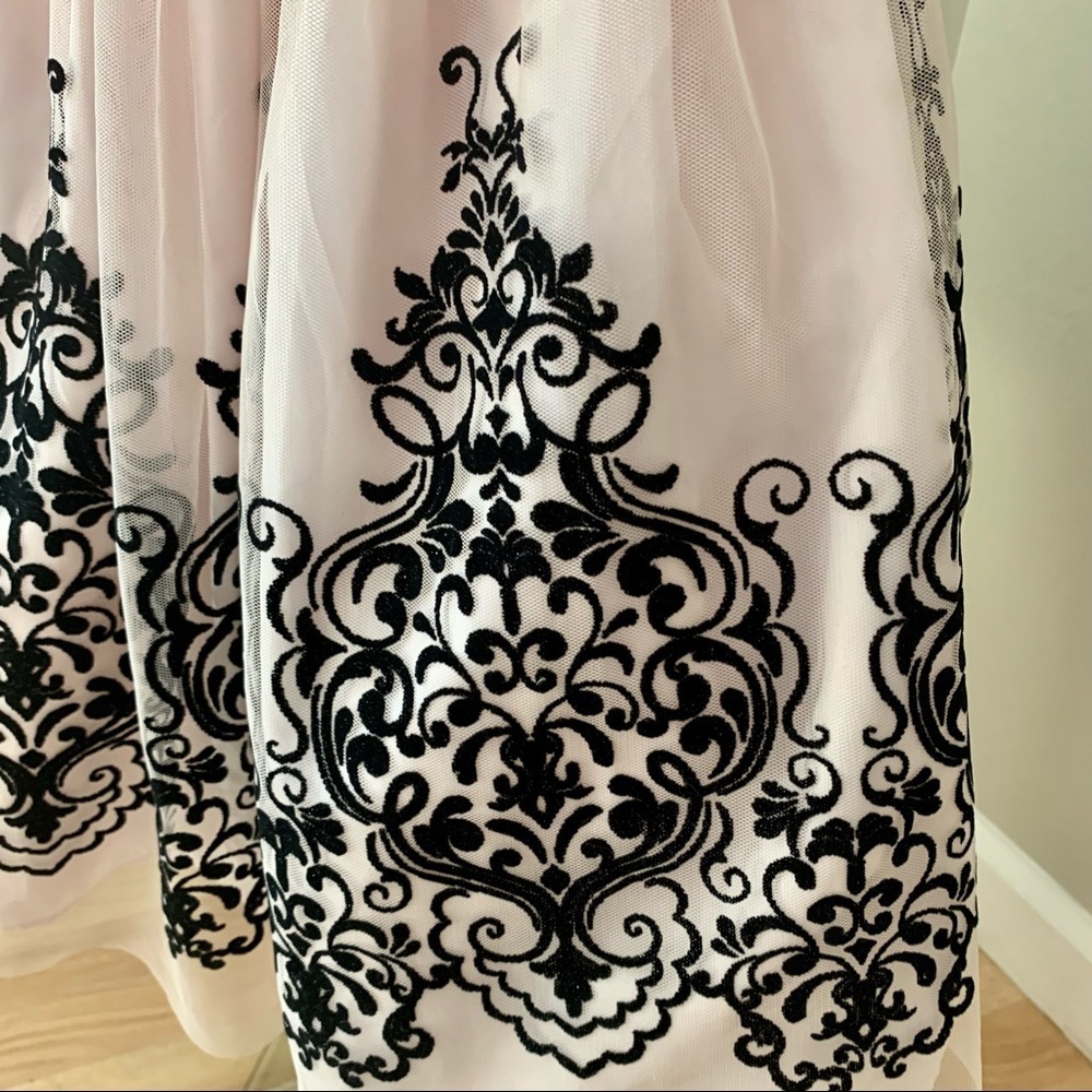 LAURA ASHLEY London Tulle Special Occasion Dress Pink & Black Tulle Fancy Party - Picture 13 of 16